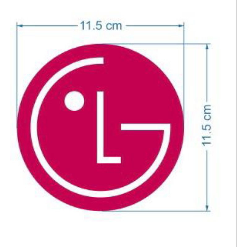 

Cutting Sticker Logo LG merah sticker AC LG ukuran 11.5 cm x 11.5 cm