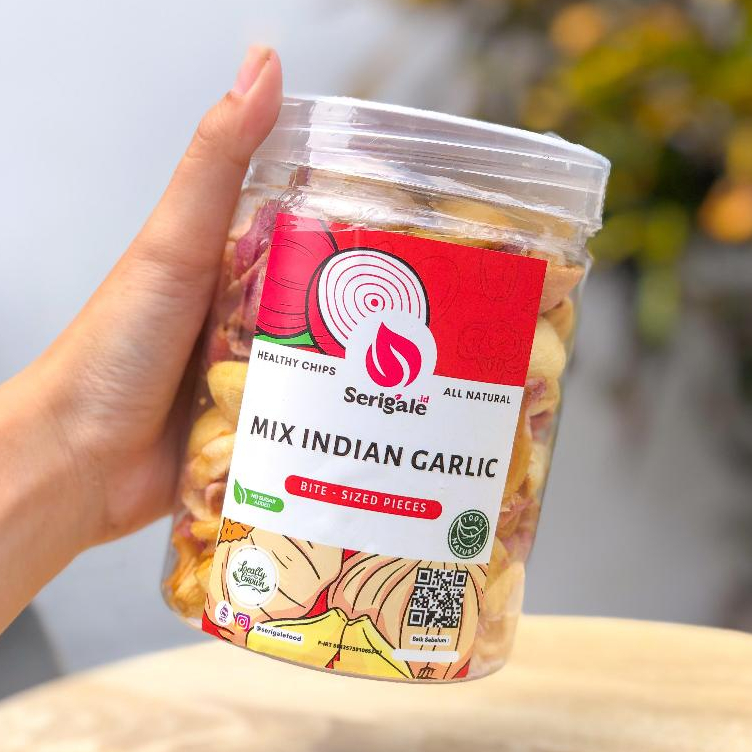 

Lezatoz_Genz Keripik Mix Indian Garlic I Bawang Putih I Bawang Merah I Premium 650 Ml I Keripik