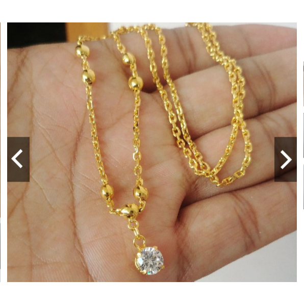 Kalung Bandul Mata Satu Lapis Emas 24k