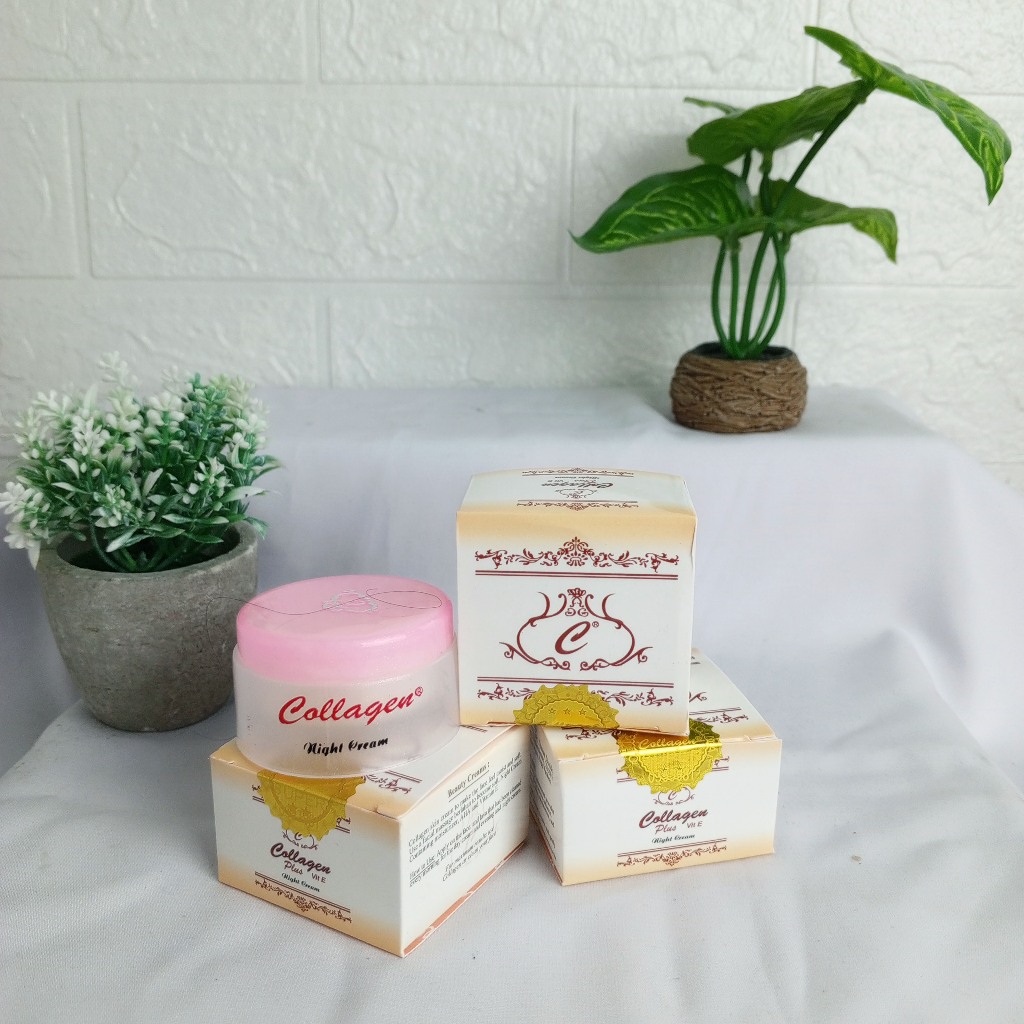 Collagen Cream Malam Original Krim Collagen Malam Ecer