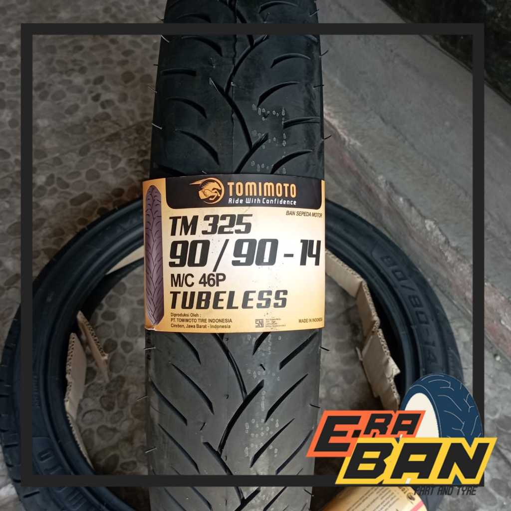 BAN LUAR TOMIMOTO TM325 90 90 RING 14 TUBELESS DONAT SOFT