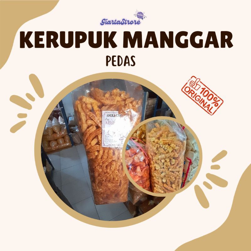 

Kerupuk Manggar Pedas 1ball (1kg) /Kerupuk Seblak Manggar Enak