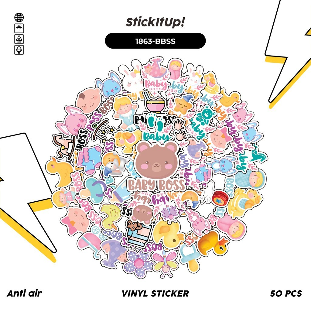 

COD✨ 50 Pcs Stiker BABY BOSS 01 Lucu Anti Air Untuk Dekorasi Notebook Sepeda Skateboard Handphone DIY