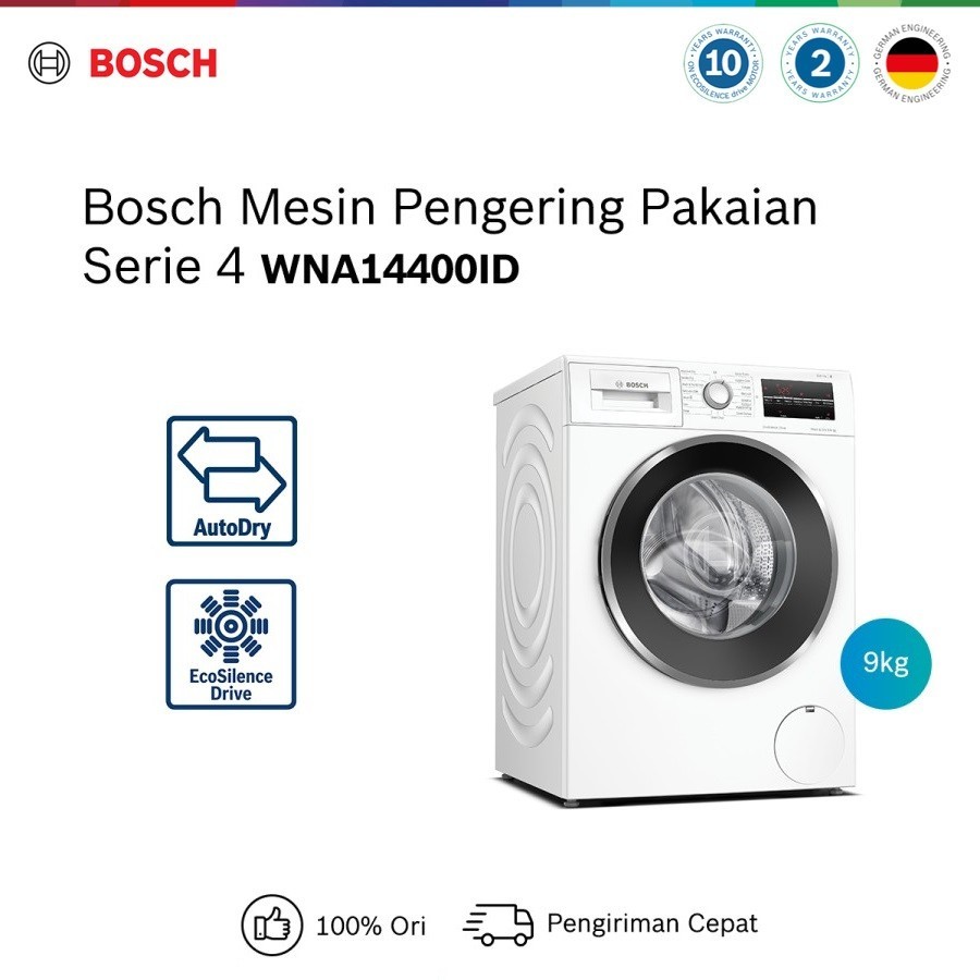 Bosch WNA14400ID Mesin Cuci-Pengering 9|6kg Serie 4