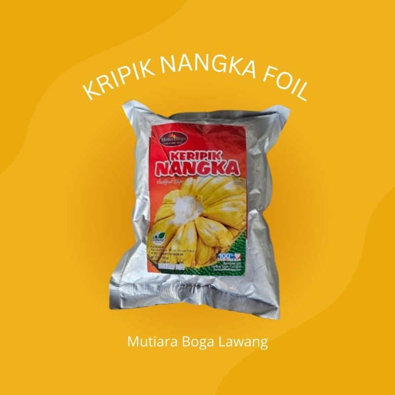 

Kripik Nangka Premium Mutiara Boga kemasan Foil