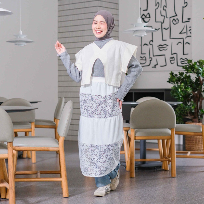 Mybamus Mazaya vest linen kekinian outer wanita korean style hijabers