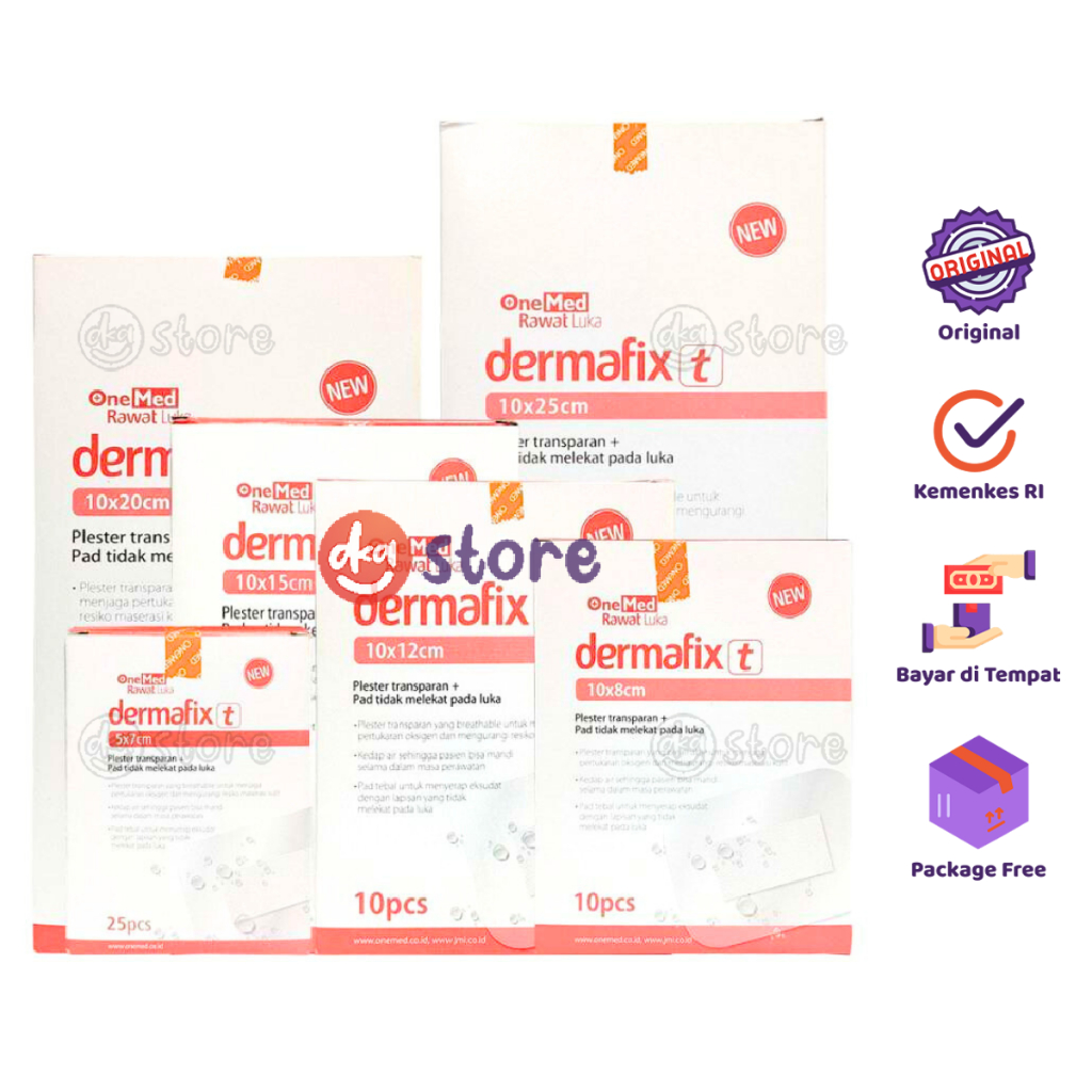 (Ecer) Dermafix Plester Onemed / Plaster Anti Air SC / Penutup Jahitan Luka Sesar / Dermafix-T