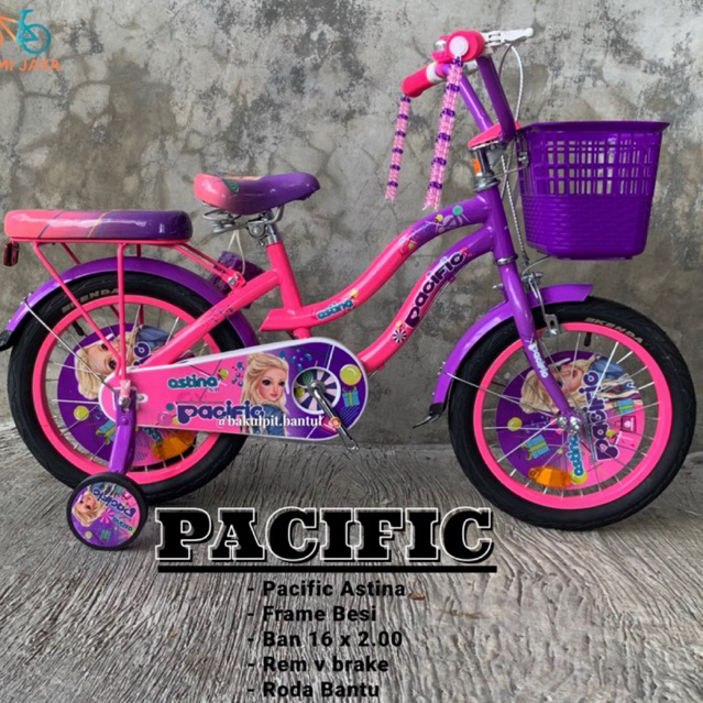 Sepeda Anak Cewek keranjang Mini  Pacific astina 5.0 ukuran 16 inch | Sepeda Mini ring 16 inch | Sep