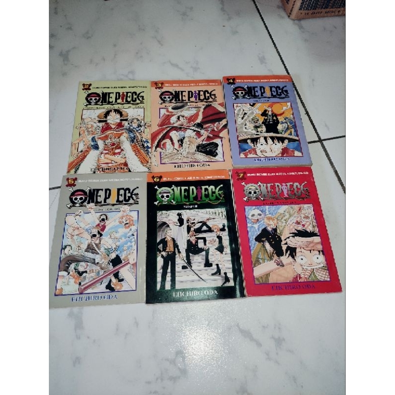 Komik One Piece Vol 2,3,4,5,6,7