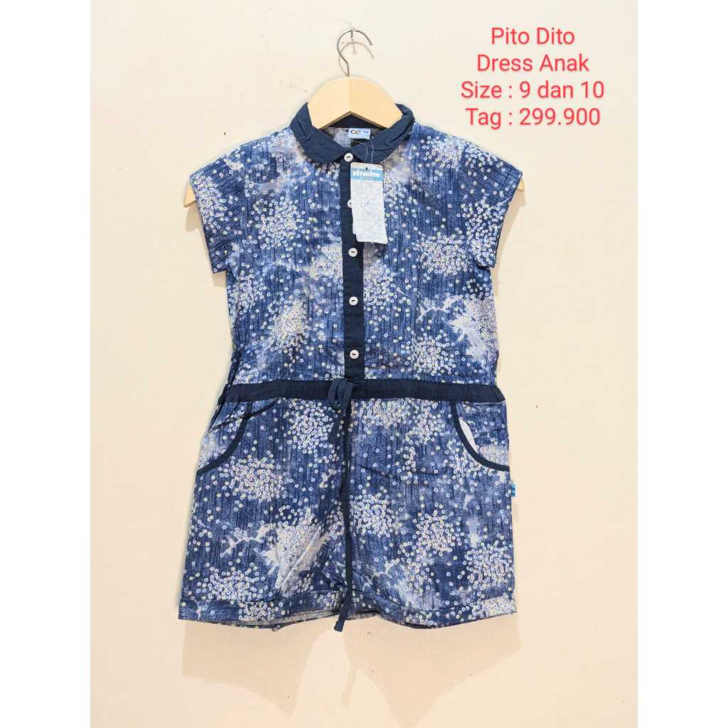 Pito Dito Dress Pakaian Anak Perempuan Original