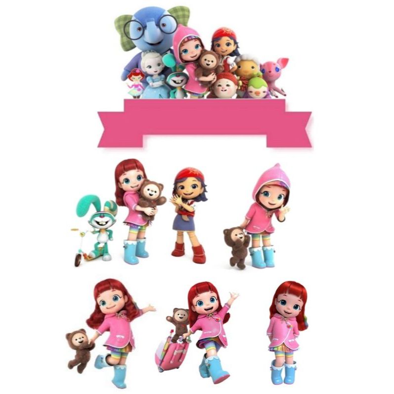 Topper Cake Free Nama Tema Rainbow Ruby