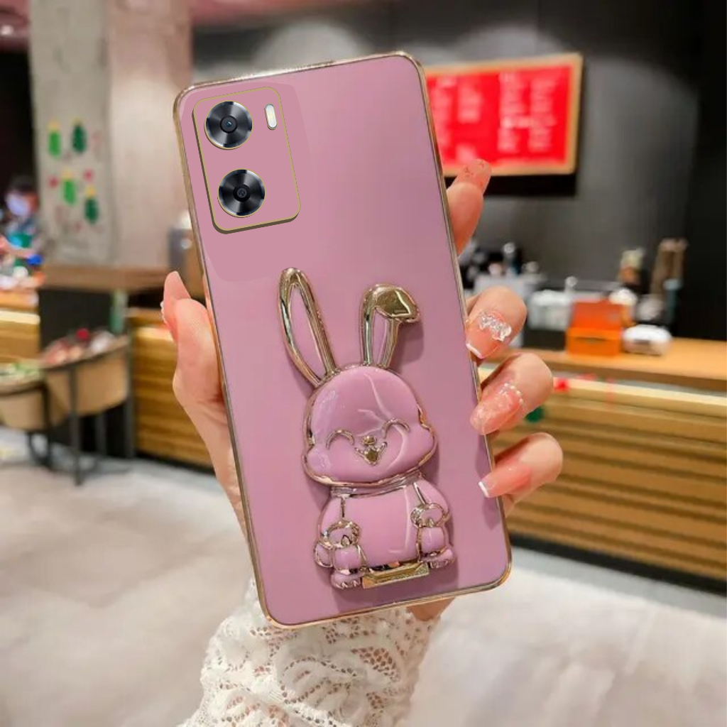 Soft Case Realme Narzo 50 5G Narzo 50A Prime Casing Elektro Plating Free Tarikan Kelinci
