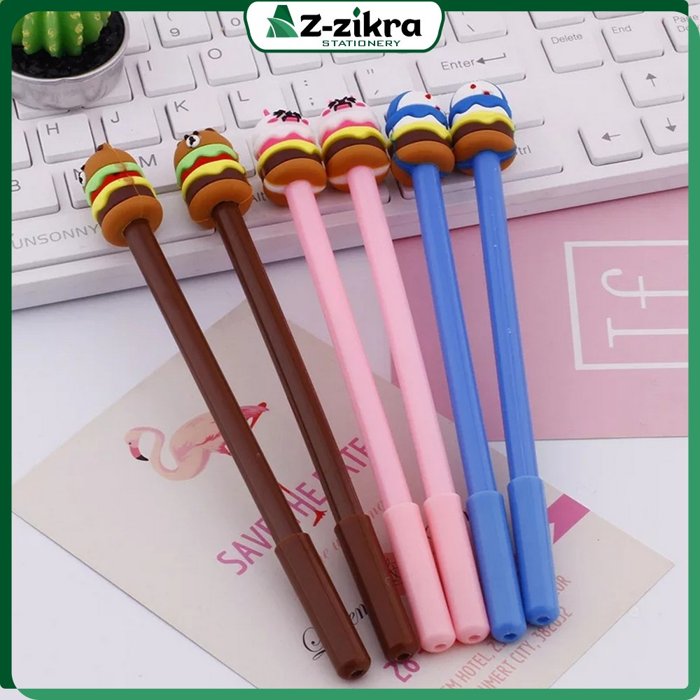 

Pulpen Hamburger Karakter Cartoon / Alat Tulis Perlengkapan Anak Sekolah / Pen Burger Kartun Line Stationary Az Zikra Stationery A7