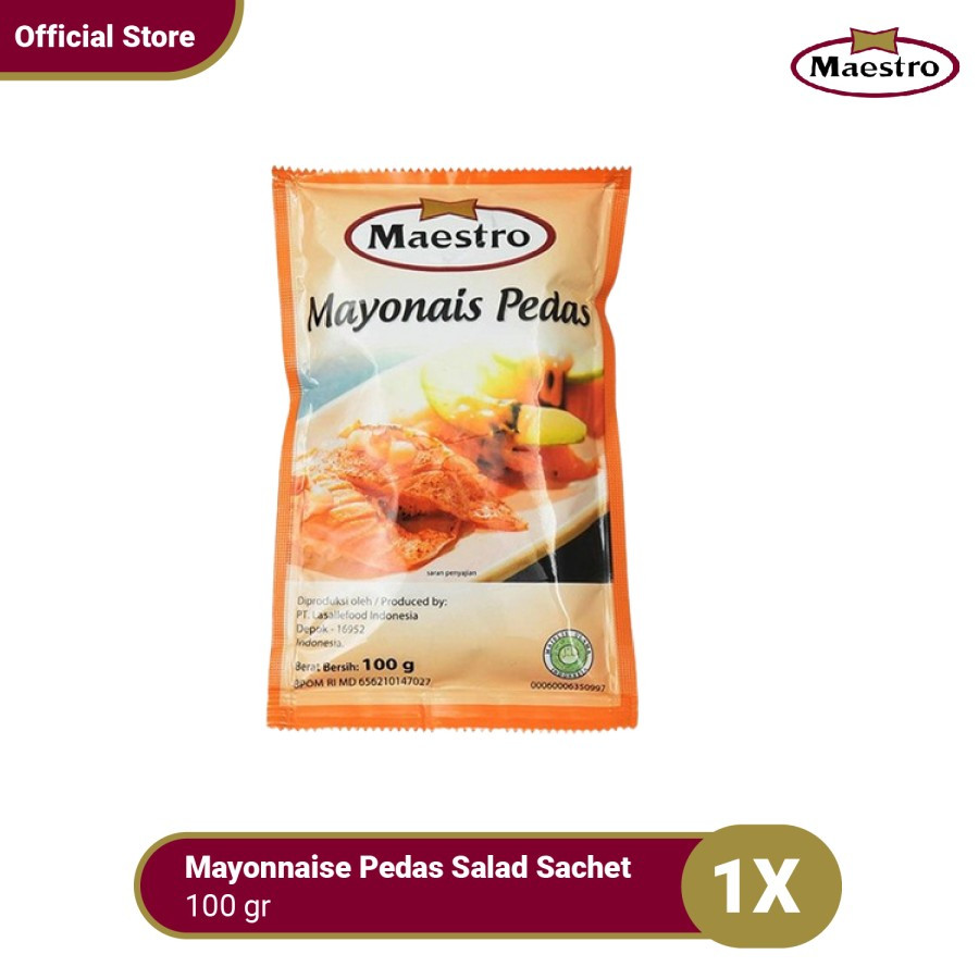 

Maestro Mayonnaise PEDAS Salad Dressing Sachet 100gr