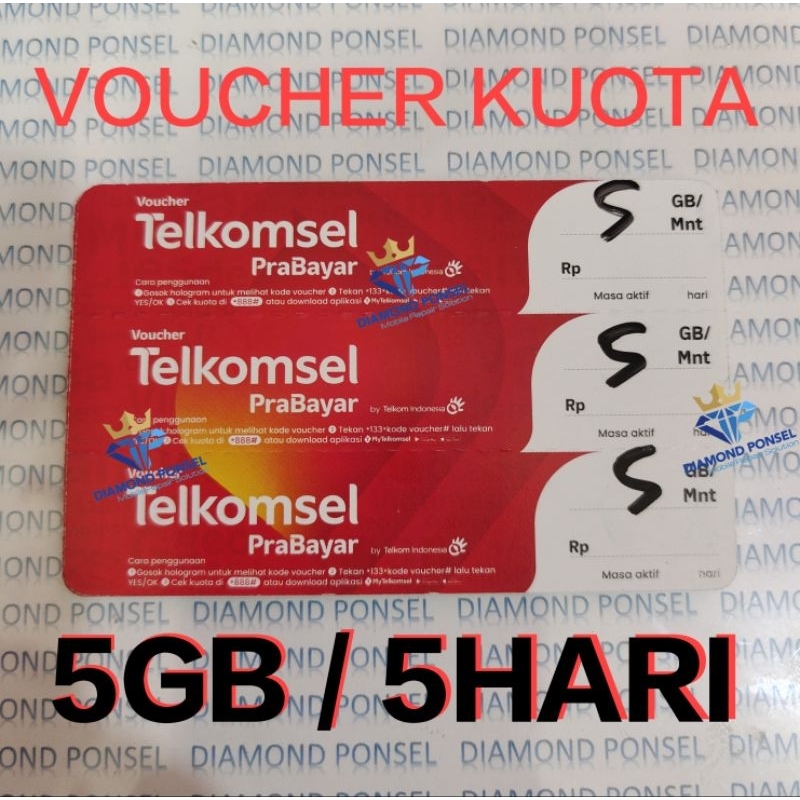 VOUCHER KUOTA TELKOMSEL 5GB/5HARI