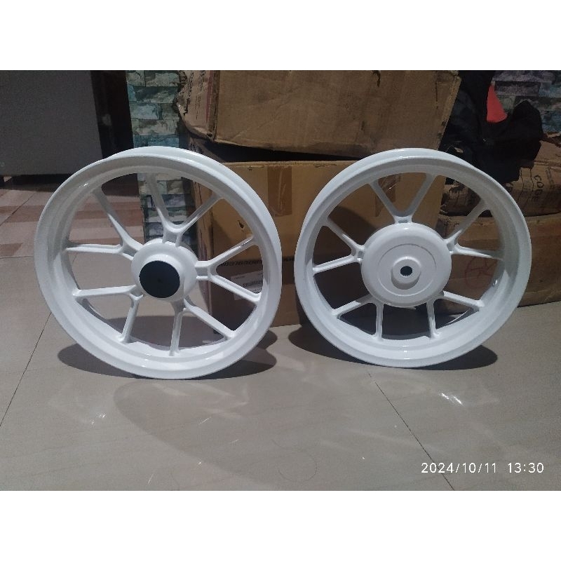 velg racing vrossi mio lama mio sporty ring 14 x 250/300 tapak lebar palang 5 putih