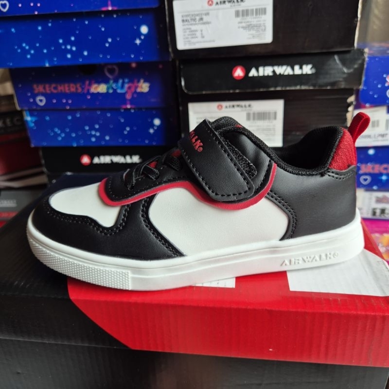 Airwalk Sepatu Sneakers Anak Laki-Laki Warna Putih/Hitam/Merah BenjiJR| Boys Kids Sneakers Shoes Air