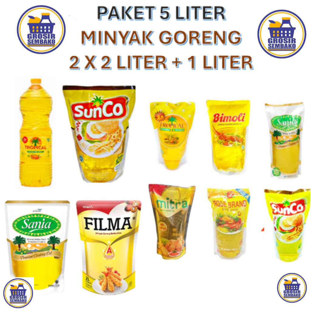 

PAKET 5 LITER MINYAK GORENG Murah Promo KIRIM RANDOM