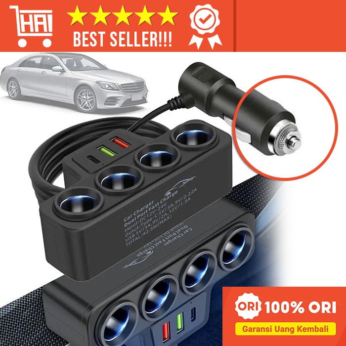 Colokan Charger Mobil EU Plug - Charger Colokan Hp Pemantik Mobil 12 V atau 24 V