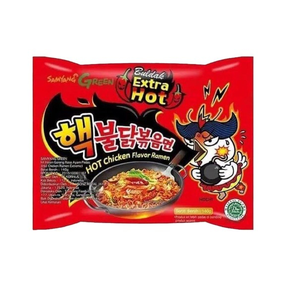 

Samyang Hot Chicken Buldak Extra / Mie Goreng Korea Ayam Pedas 140 Gr