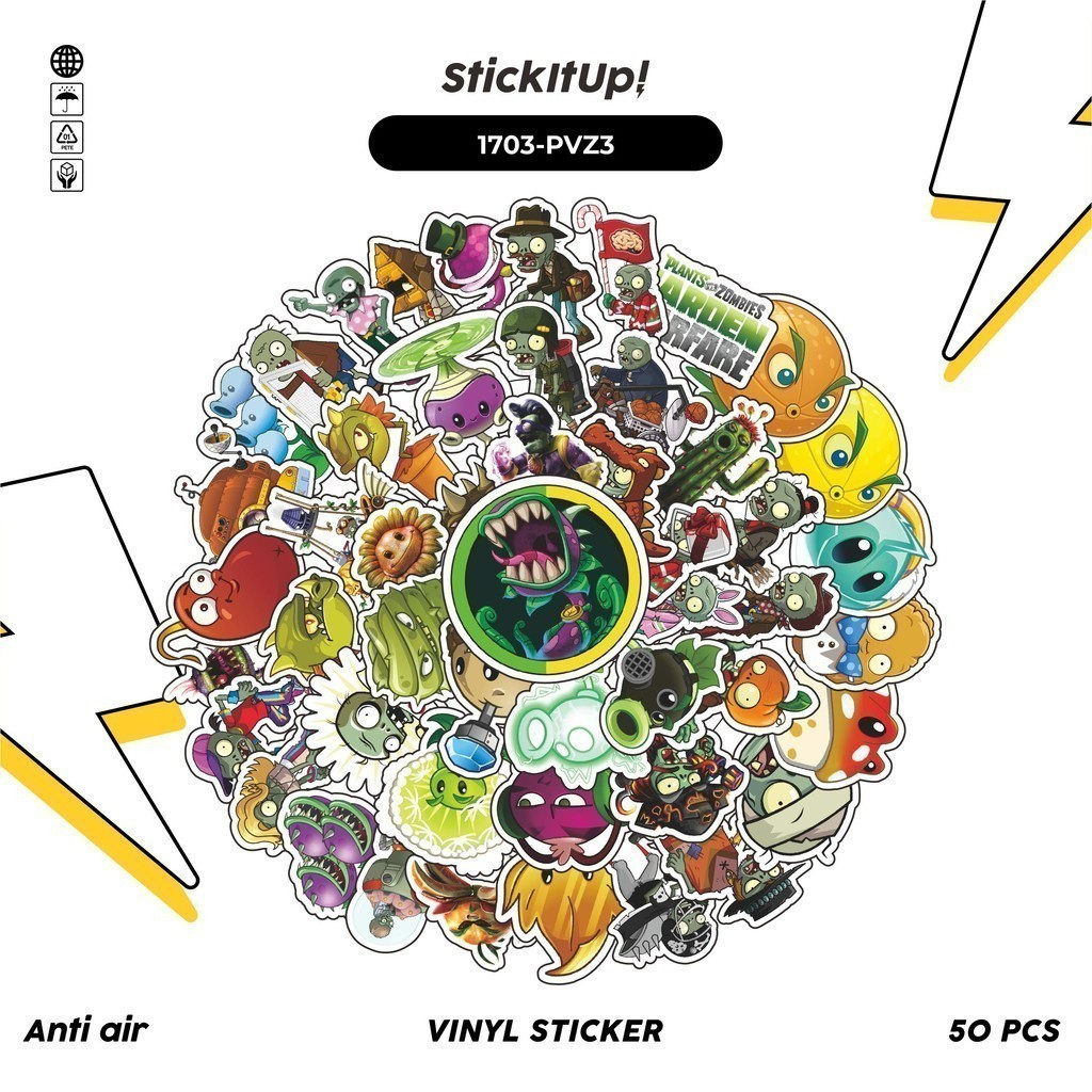 

COD✨ 100 Pcs Stiker PLANT VS ZOMBIE CHARACTER MIX 003 Lucu Anti Air Untuk Dekorasi Notebook Sepeda Skateboard Handphone DIY