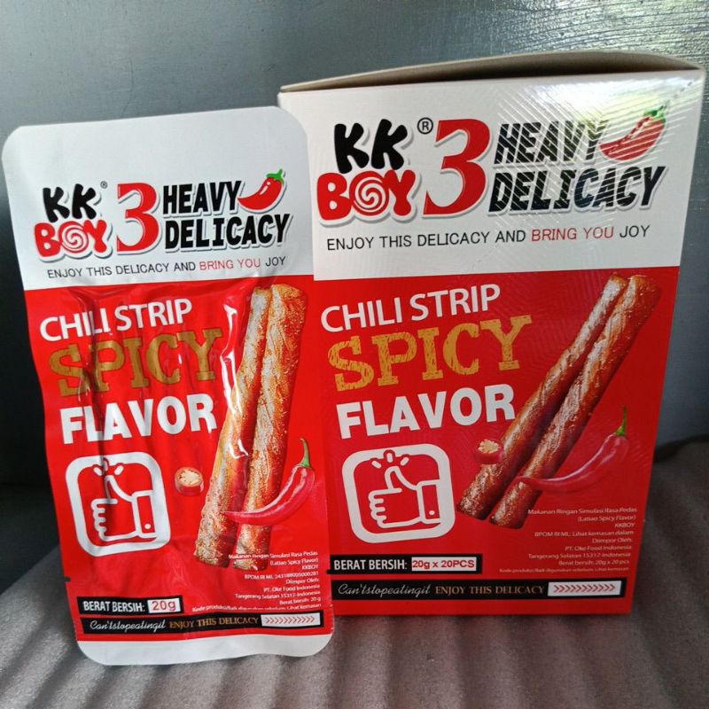 

KKBOY - Latiao Chili Strip Spicy Flavor Viral isi 20pcs