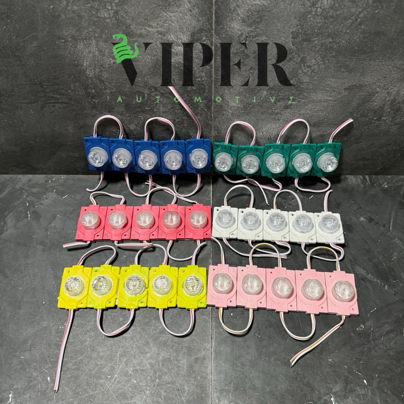 Lampu LED Modul 1 Mata Bulat Timbul 12 Volt dan 24 Volt Lampu Variasi Tempel WaterProof 1 Titik LED 