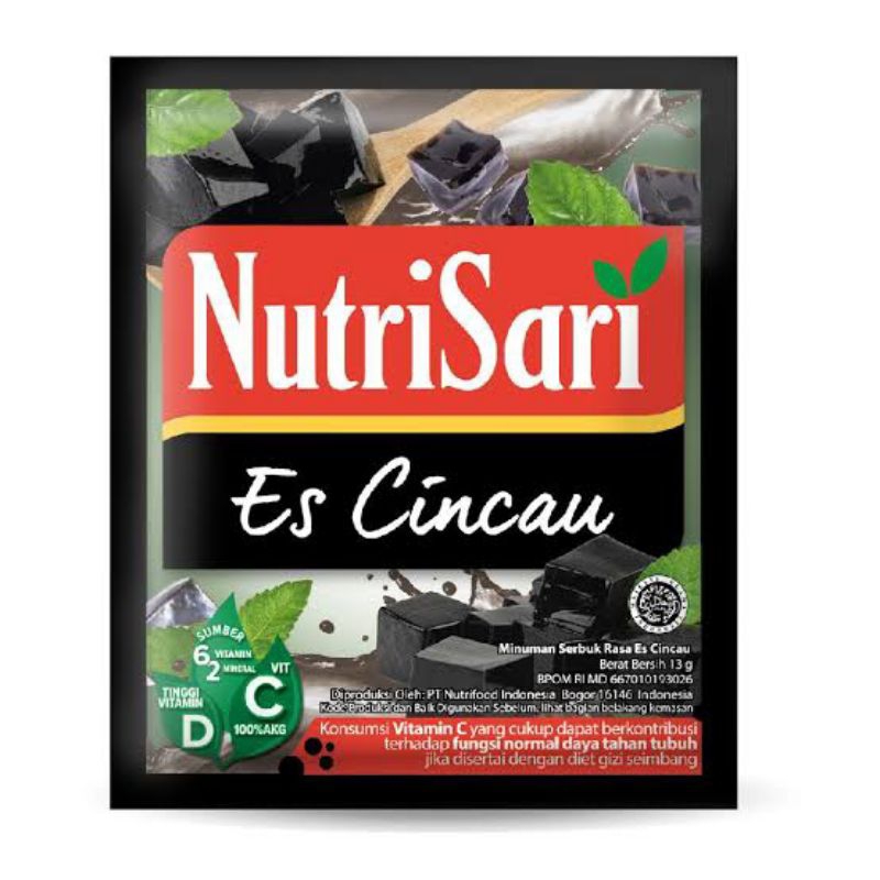 

NUTRISARI ES CINCAU 1 RENCENG ISI 10 SACHET