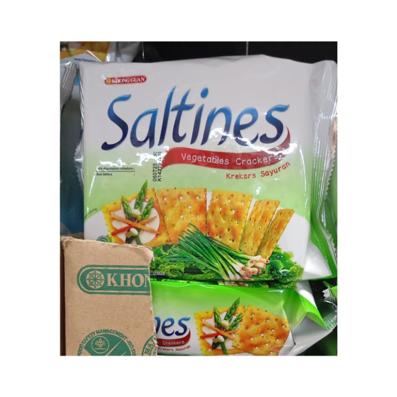 

KHONG GUAN SALTINES VEGETABLE 150GR/ BISKUIT GABIN ORIGINAL 140GR ISI 6 PCS