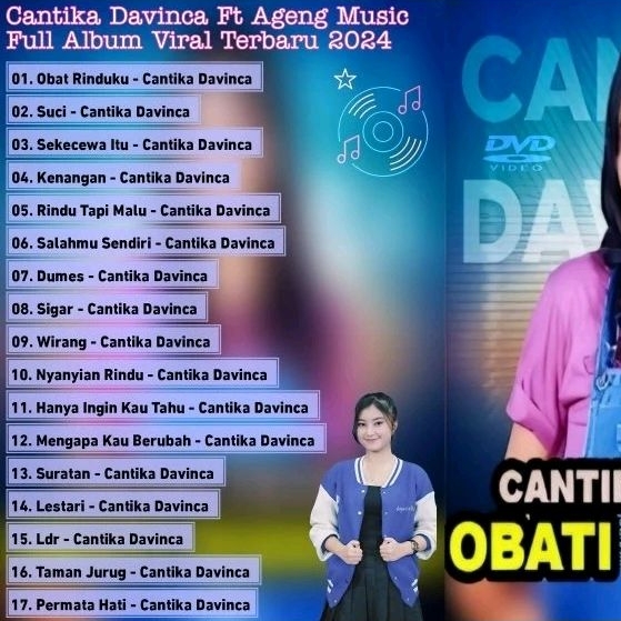 Kaset Lagu Dangdut Terbaru - Kaset Dvd Cantika Davinca - Kaset Dvd Dangdut Viral