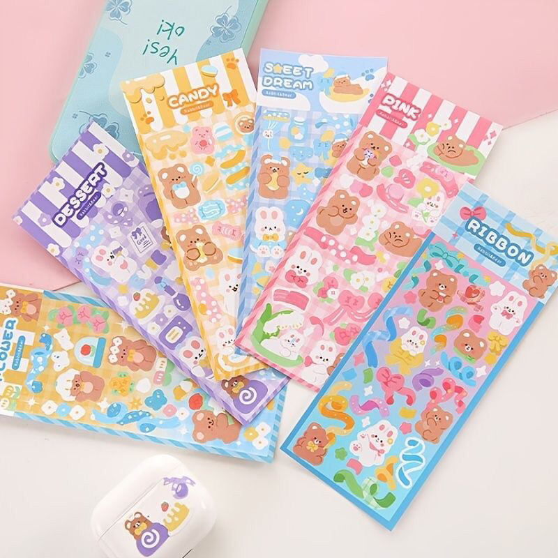 

STICKER WATERPROOF KARTUN HOLOGRAM STIKER MOTIF KARTUN BERUANG