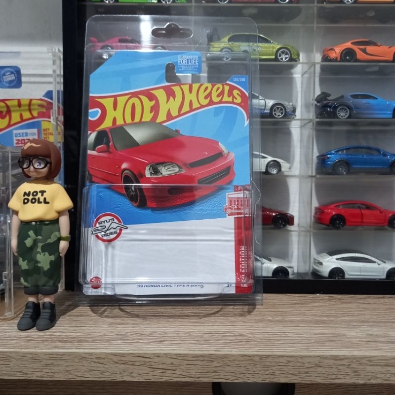 Custom Card 99 Honda Civic Type R EK9 Red Edition Hot Wheels