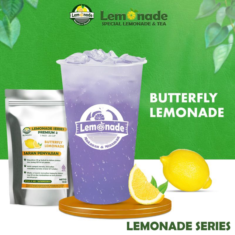 

LEMONADEOFFICIAL - Butterfly Lemon 1KG Bubuk Minuman