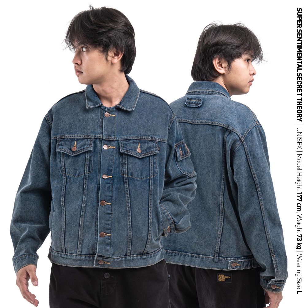 KODE C86C SSST Trucker Denim Jaket Oversize Light Indigo