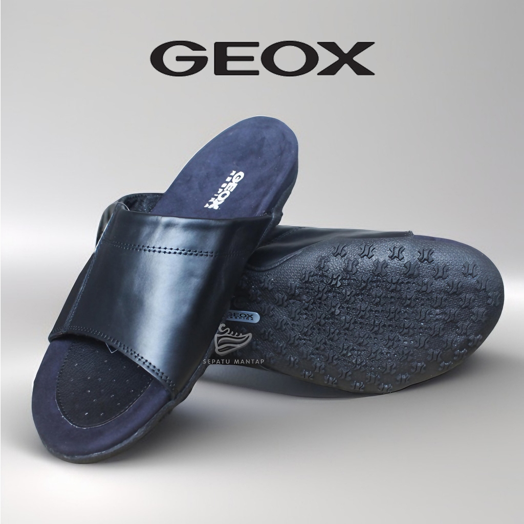 Sandal Kulit SAPI ASLI Slip On Geox Pria - Nyaman untuk Lebaran dan Aktivitas Sehari-hari
