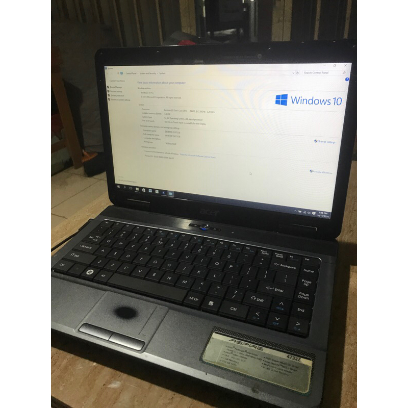 Laptop Acer 14” warna biru