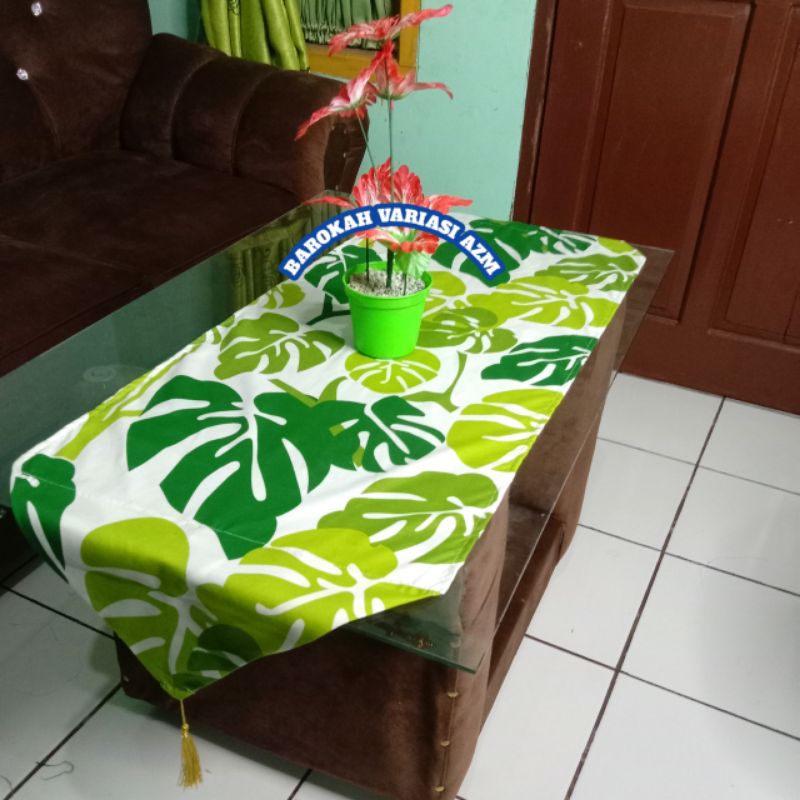 TAPLAK MEJA TAMU MEWAH MINIMALIS PANJANG 120 cm / TABLE RUNNER/taplak meja sofa/taplak meja ruang ta