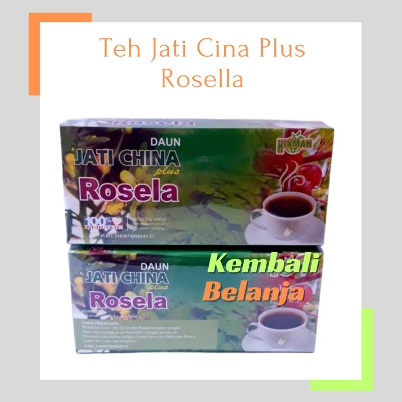 

Teh Celup Jati Cina Plus Bunga Rosella Hikmah/ Teh Jati Cina Hikmah Rosella/ Teh Jati Cina Rosella Isi 20 Tea Bag/ Teh Celup Pelangsing/ Teh Diet/ Teh Peluntur Lemak/ Teh Herbal