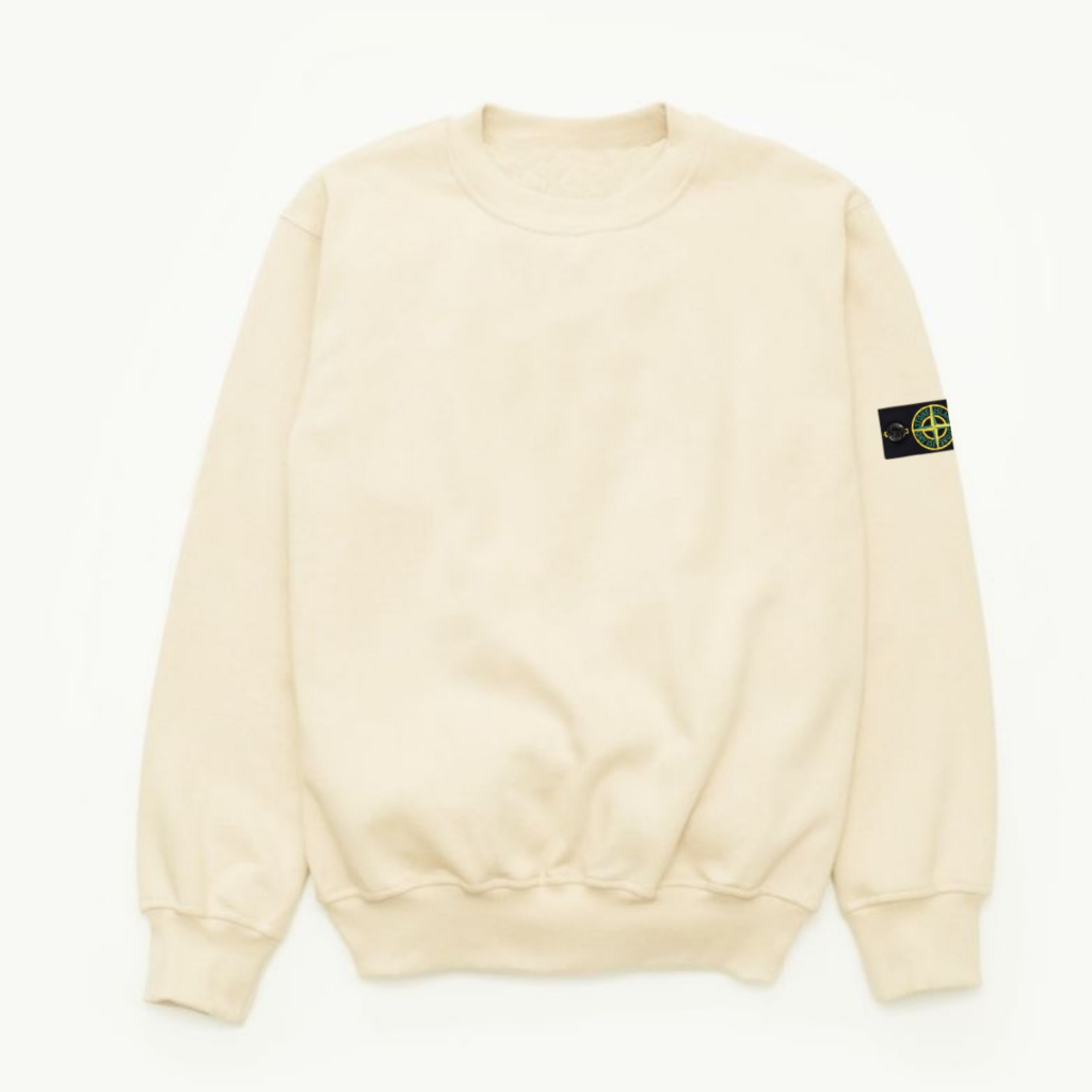 Crewneck Jaket Sweater Bordir Stone Island Full Tag & Full Bordir Distro Premium Like New Ori Pria W