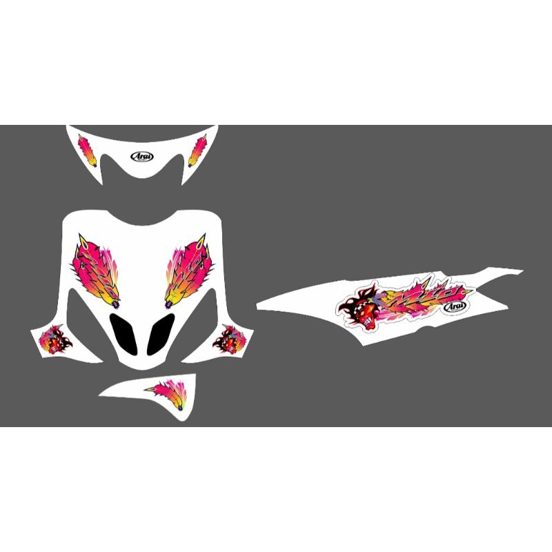 STRIPING STICKER TRANSPARAN MIO SPORTY ARAI RUSSEL