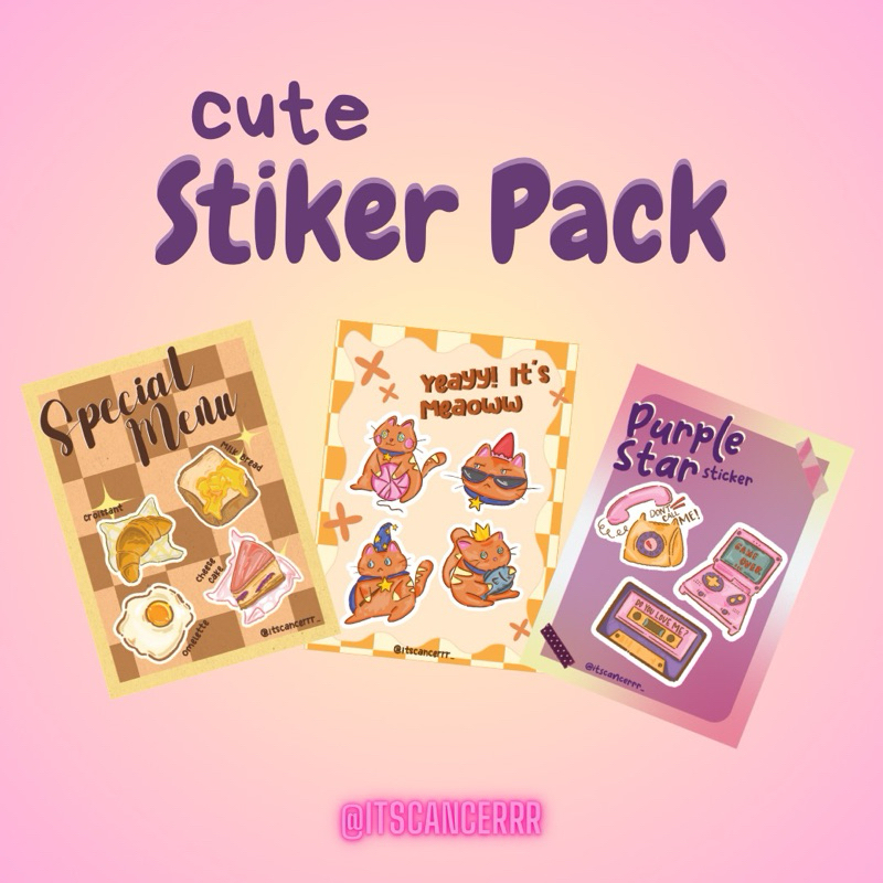 

Cute Stiker Pack (1 psc*4 stiker)