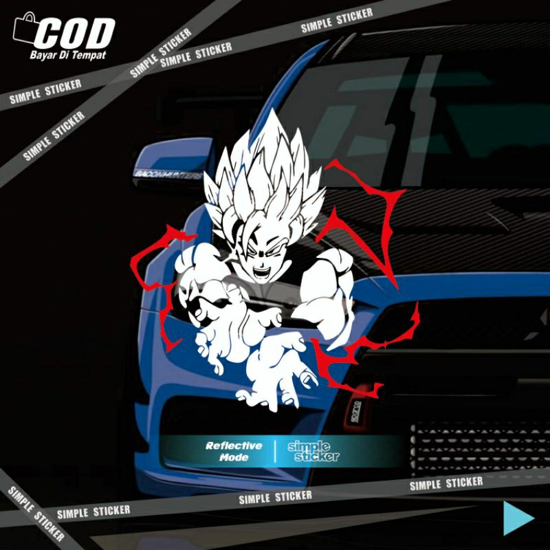 

sticker goku | stiker goku | sticker Dragonball | sticker cutting | reflective menyala