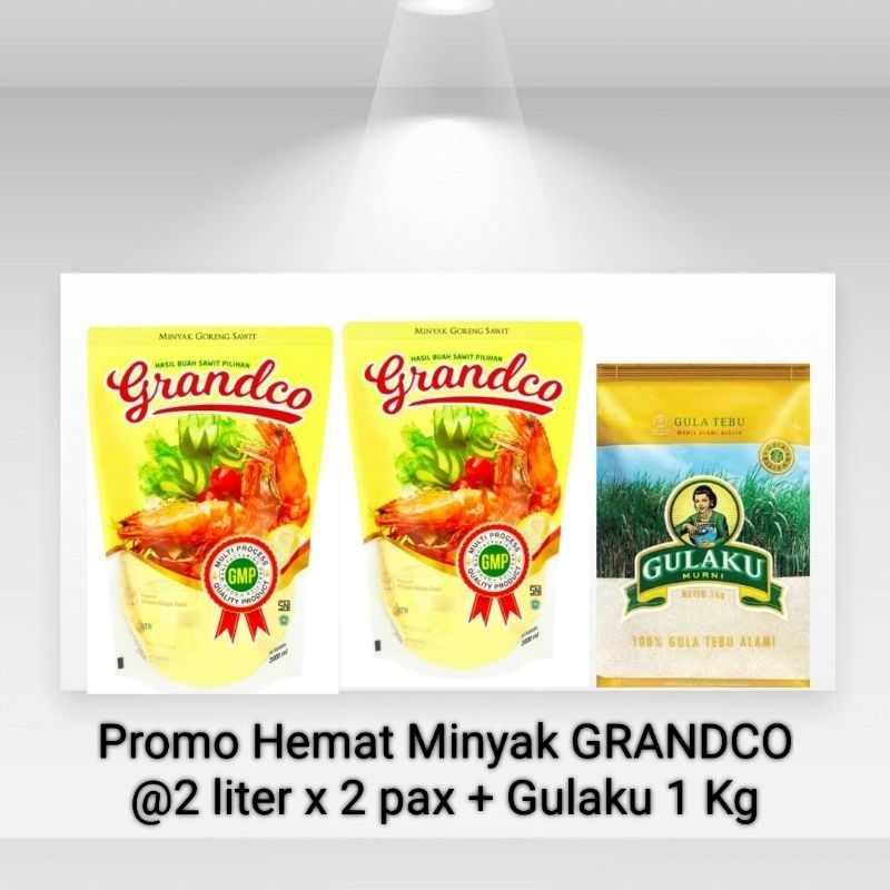 

GRANDCO Minyak Goreng 2 liter Twin Pack|Bundling Hemat