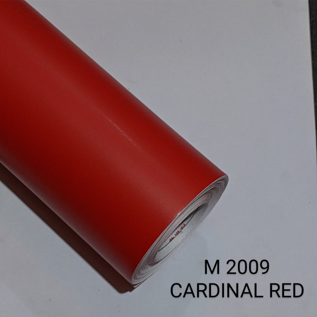 Stiker scotlite merah doff red sticker skotlet motor mobil