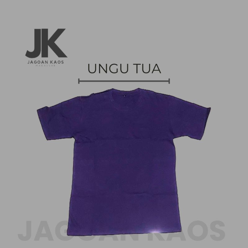 JAGOAN KAOS UNGU TUA PENDEK SIZE XXXL COMBED 24S UNISEX PREMIUM