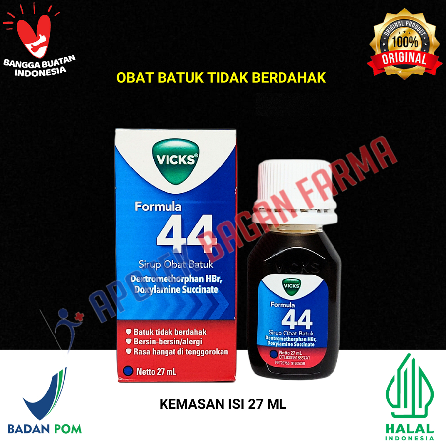 VICKS Sirup Dewasa 27mL 54mL 100mL | Obat Batuk Dewasa | Vicks 44