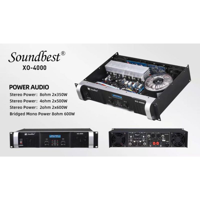 Power Amplifier Soundbest XO-4000 Original Power Soundbest XO4000