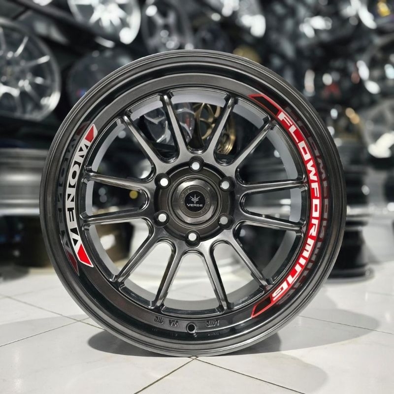 velg mobil racing R18 VENOM VERDE FLOW FORMING velg mobil ring 18 velg racing mobil import termurah 