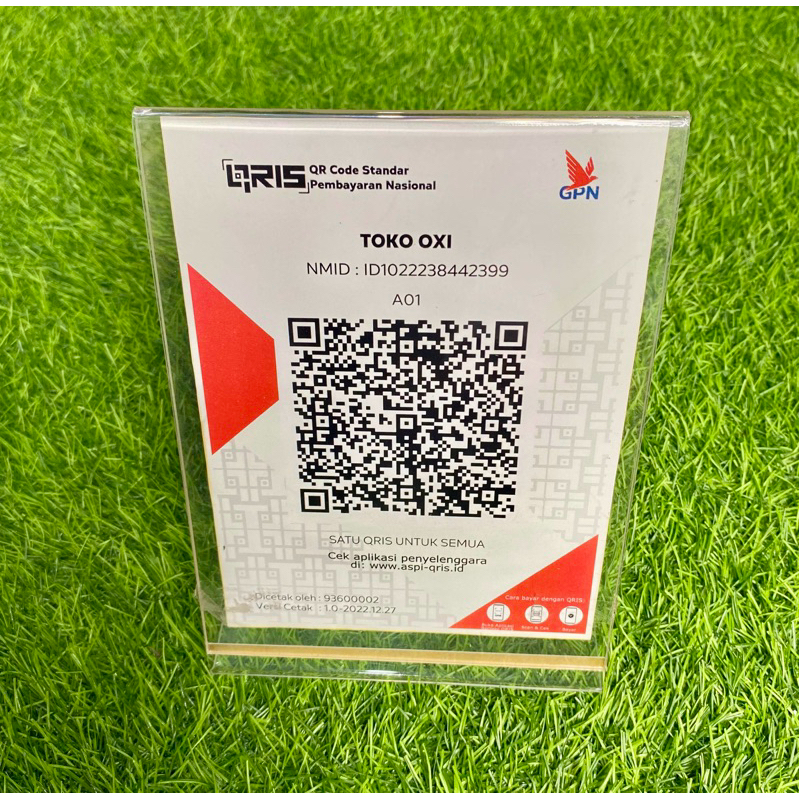 Akrilik QRIS UKURAN A5 / QR STAND AKRILIK PRINT HIGH QUALITY / ACRYLIC QRIS UKURAN A5