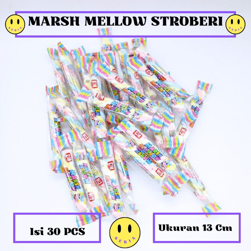 

DSM Marshmellow kepang mini rasa strawberry isi 30 Pcs